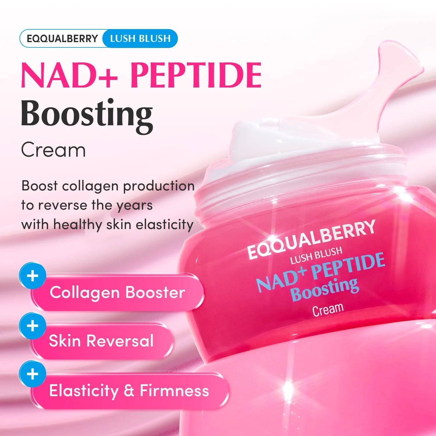 Eqqualberry Lush Blush NAD+ Peptide Boosting Cream (50ml)