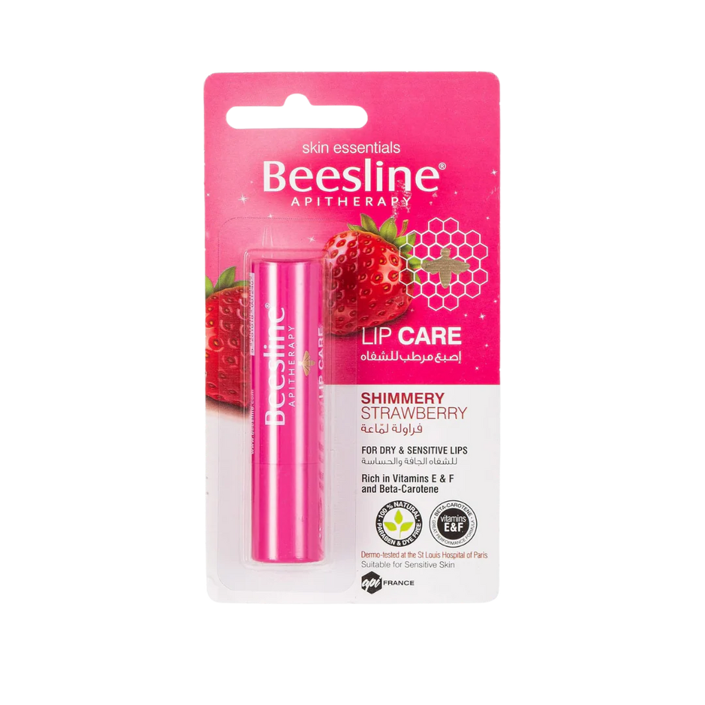 Beesline Shimmery Strawberry Lip Care 4g