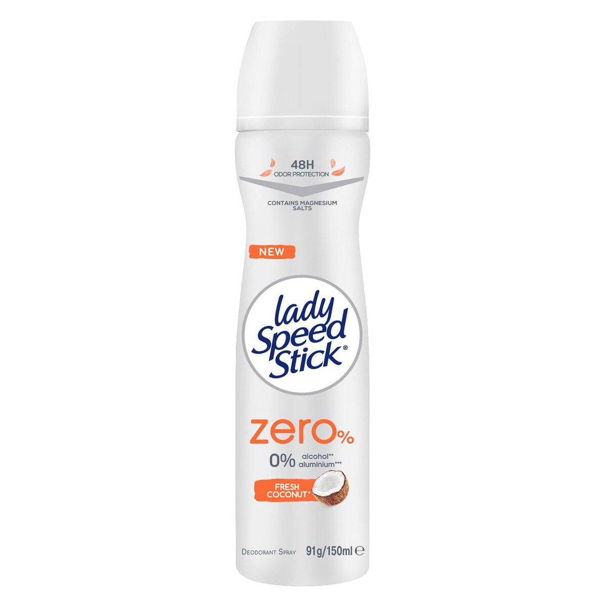 Lady Speed Stick Zero% Fresh Coconut Deodorant Spray (150 ml)