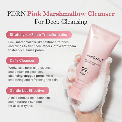 Medicube PDRN Pink Niacinamide Whip Cleanser (120 g)