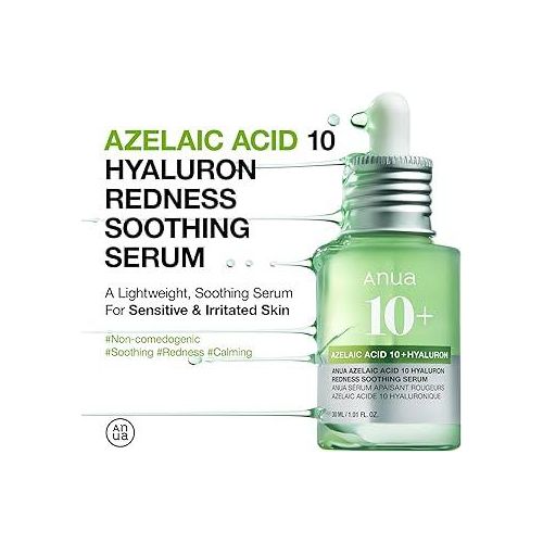 Anua Azelaic Acid 10 + Hyaluron Redness Soothing Serum 30ml