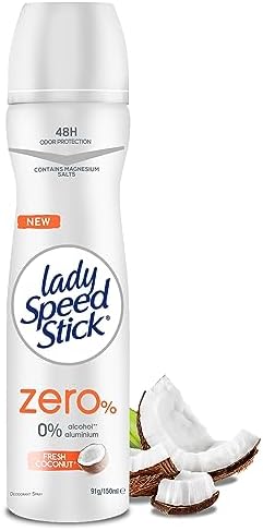 Lady Speed Stick Zero% Fresh Coconut Deodorant Spray (150 ml)