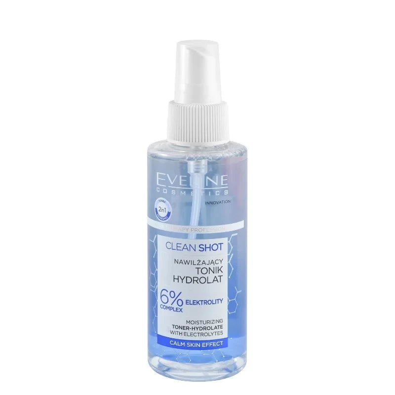 Eveline Cosmetics Face Therapy Professional - Clean Shot Moisturizing Toner-Hydrolate with Electrolytes 2in1  150ml
