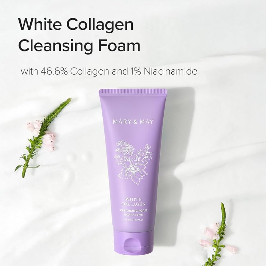 Mary & May White Collagen Cleansing Foam (Radiant Skin) 150ml