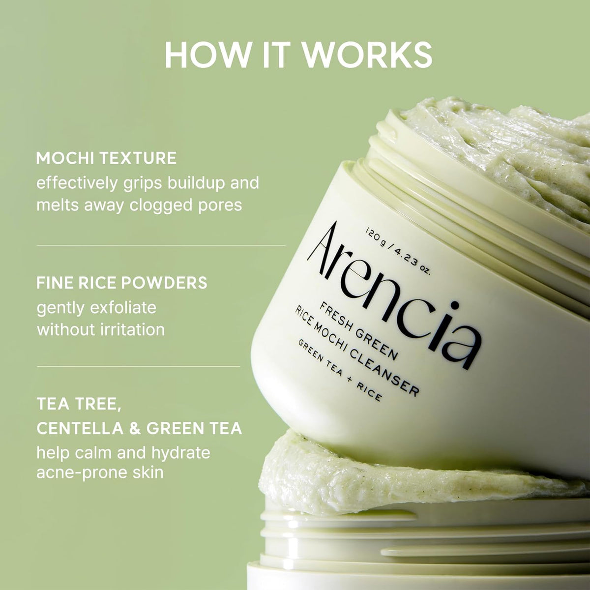 Arencia Fresh Green Rice Mochi Cleansing Paste 120g