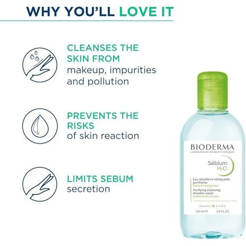 Bioderma Sébium H2O Purifying Cleansing Micellar Water 250 ml