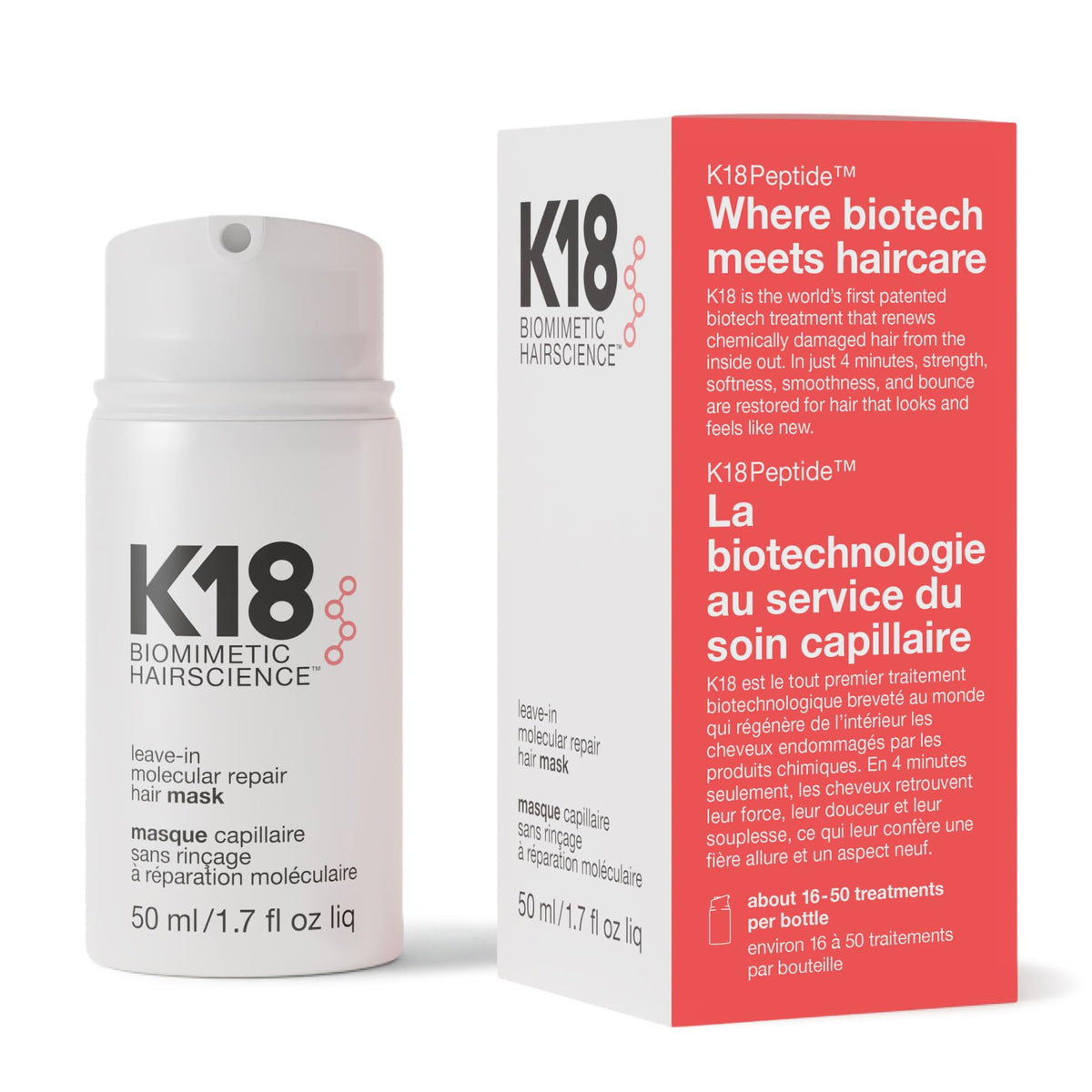 K18 Leave-In Molecular Repair Hair Mask 50ml
