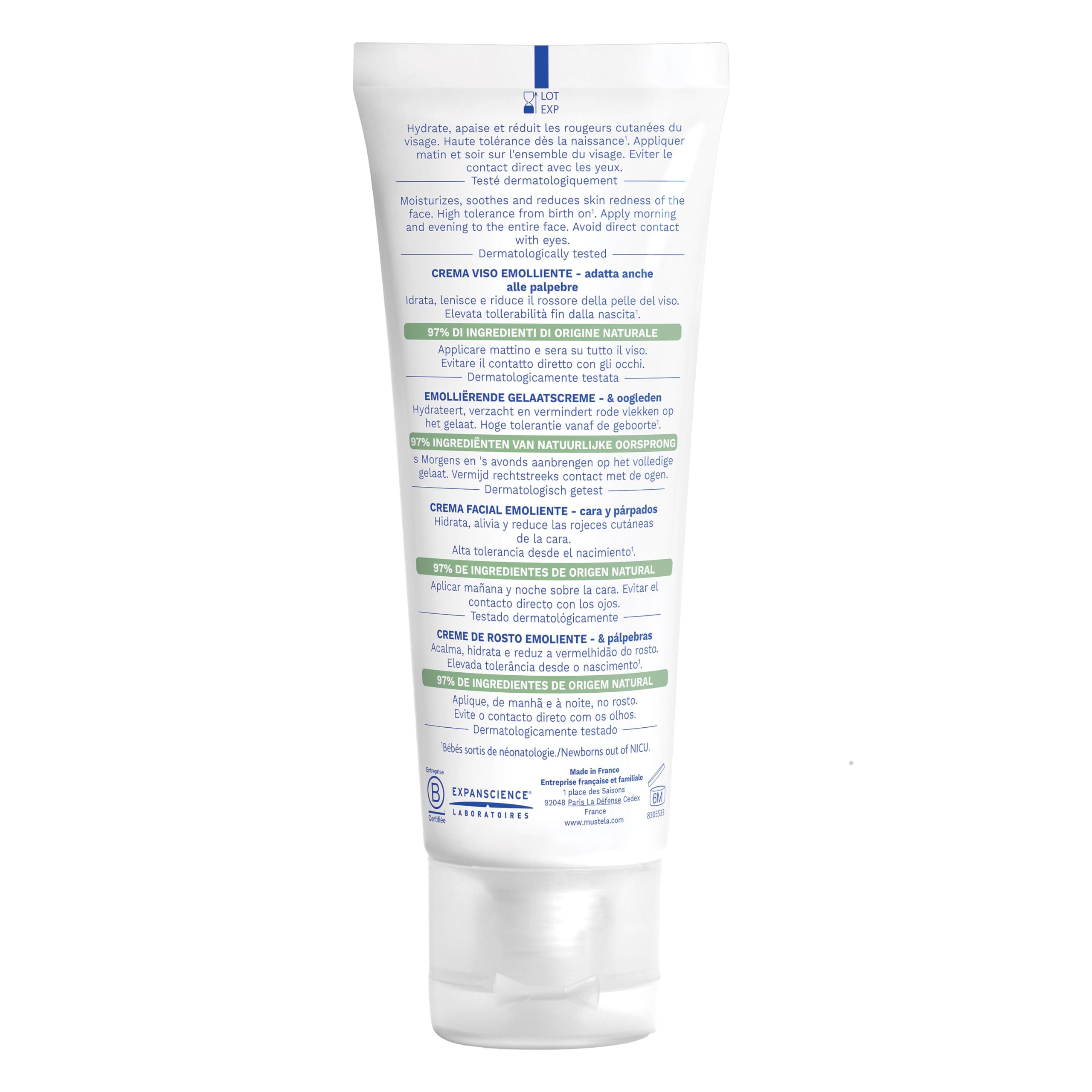 Mustela Stelatopia Emollient Face Cream & Eyelids 40ml