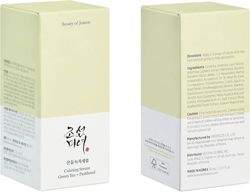 Beauty of Joseon Calming Serum : Green Tea + Panthenol 30ml