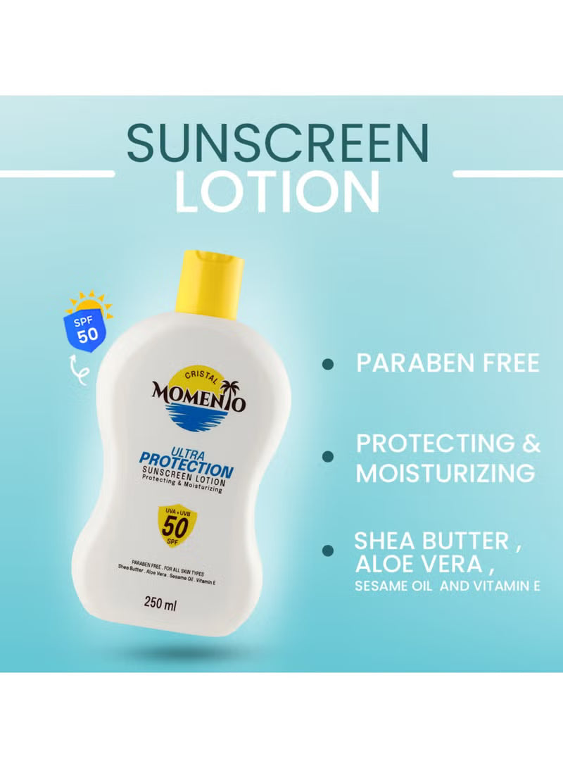 CRISTAL MOMENTO Ultra Protection Sunscreen Lotion SPF 50 250ml