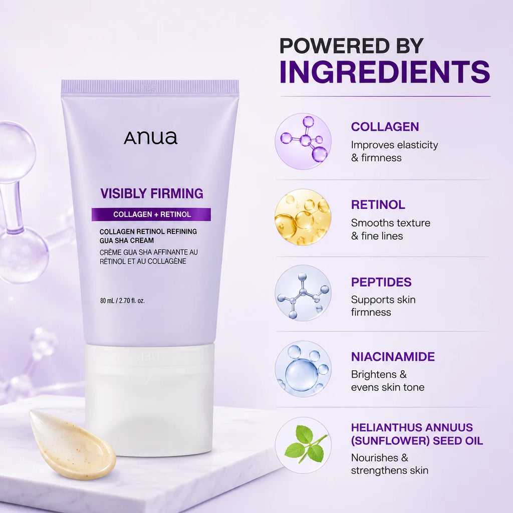 Anua Visibly Firming Collagen + Retinol Refining Gua Sha Cream 80ml