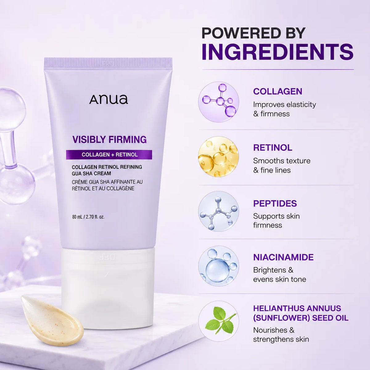 Anua Visibly Firming Collagen + Retinol Refining Gua Sha Cream 80ml