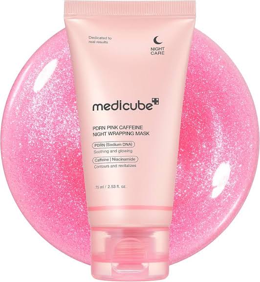 Medicube PDRN Pink Caffeine Night Wrapping Mask - 75ml(from emirates)