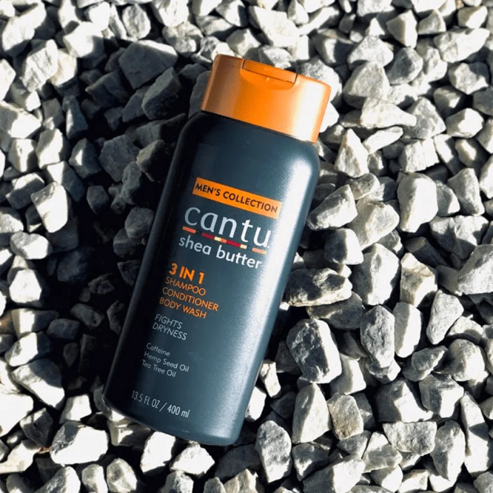 Cantu Men's Collection 3 In 1 Shampoo, Conditioner, and Body Wash 400ml