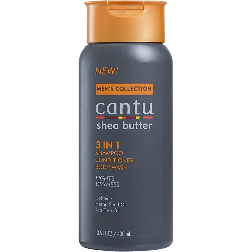 Cantu Men's Collection 3 In 1 Shampoo, Conditioner, and Body Wash 400ml