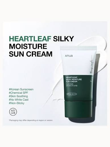 Anua Heartleaf Silky Moisture Sun Cream 50ml