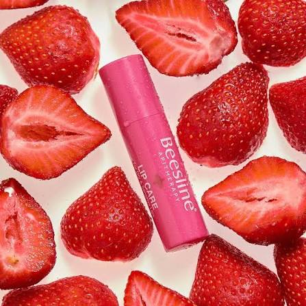 Beesline Shimmery Strawberry Lip Care 4g
