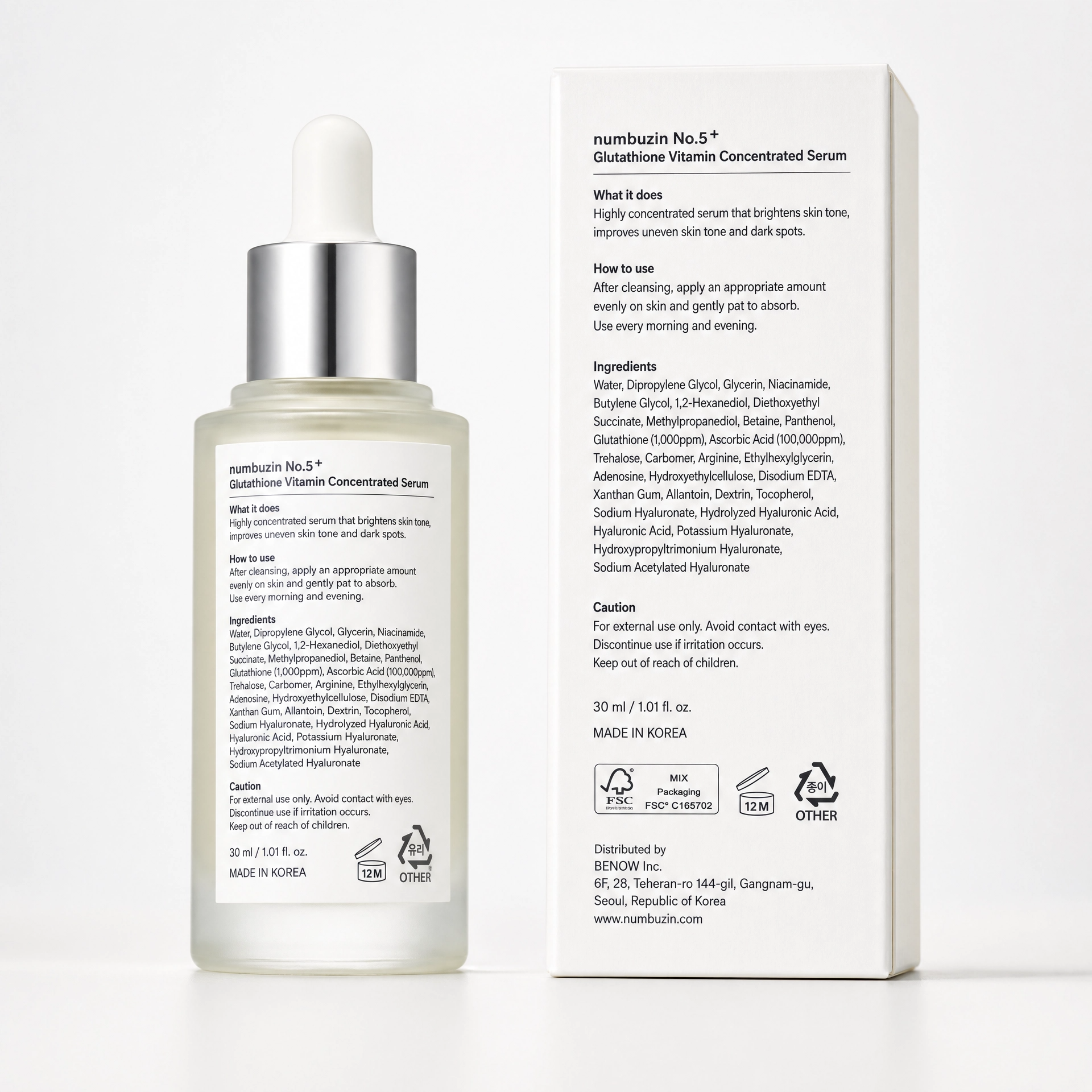 numbuzin Glutathione Vitamin